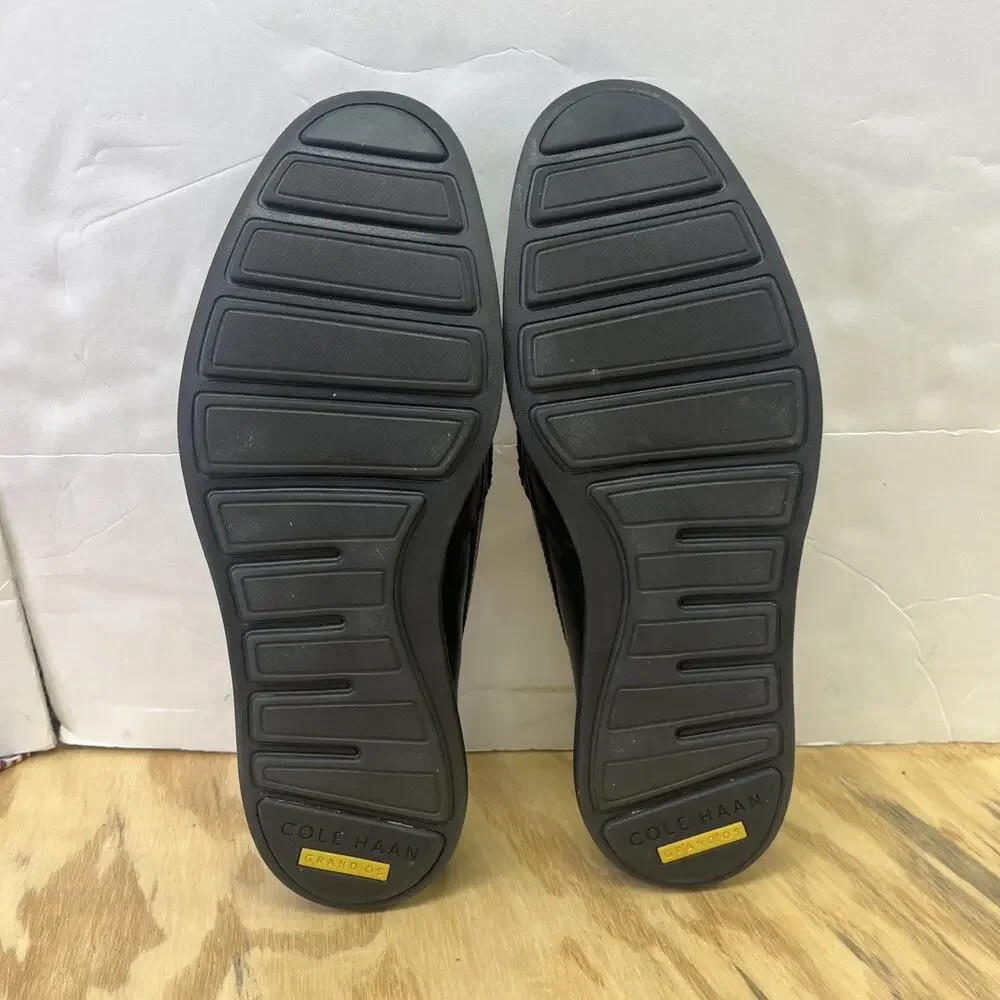 Cole Haan Grand.ØS Black Leather Slip-On Loafer Dress Shoes Men 11M Preppy